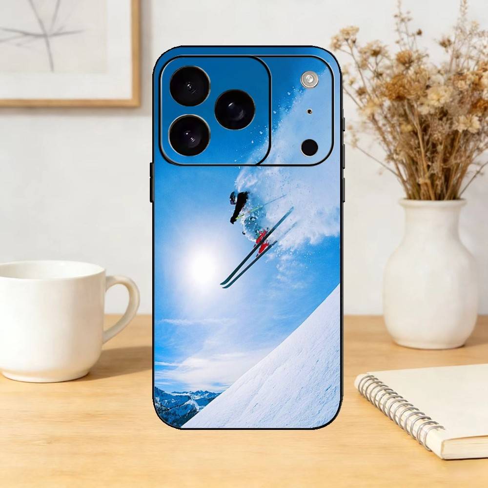 S-Snowboarding Sports Phone Case For iPhone 17,16,15,14,13,12,11 Plus,Pro Max,SE4Soft Silicone Black Cover