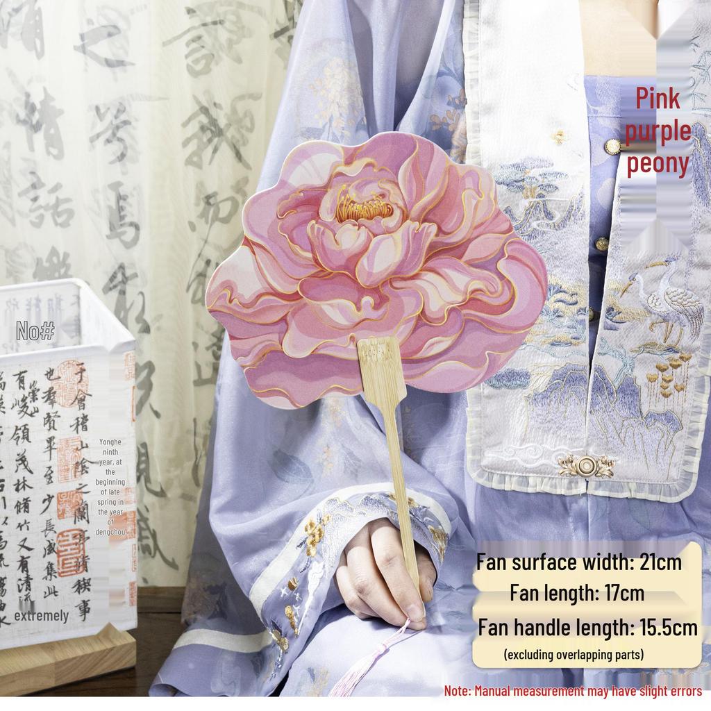 Peony Fan - Tang Style Hanfu Photo Prop, Chic Luoyang Souvenir for Tourists