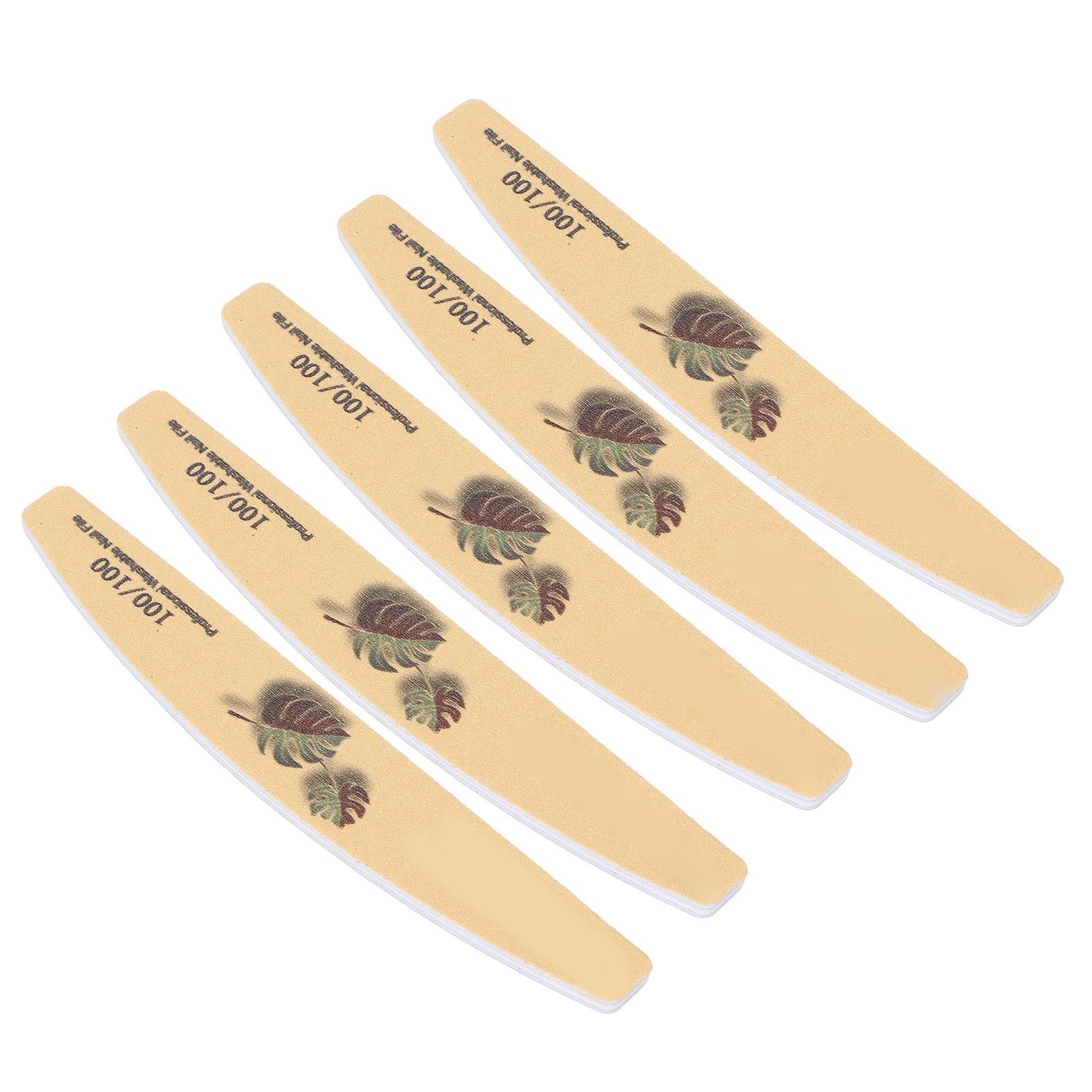 

10pcs Nail File Professional Washable Reusable Double Sided Nail Buffer File Manicure Tool (Yellow)