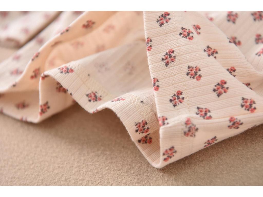 Children's Cotton Thermal Pajama Set - Long-Sleeved, Elastic, Cute, Fashionable, Versatile Autumn Wear