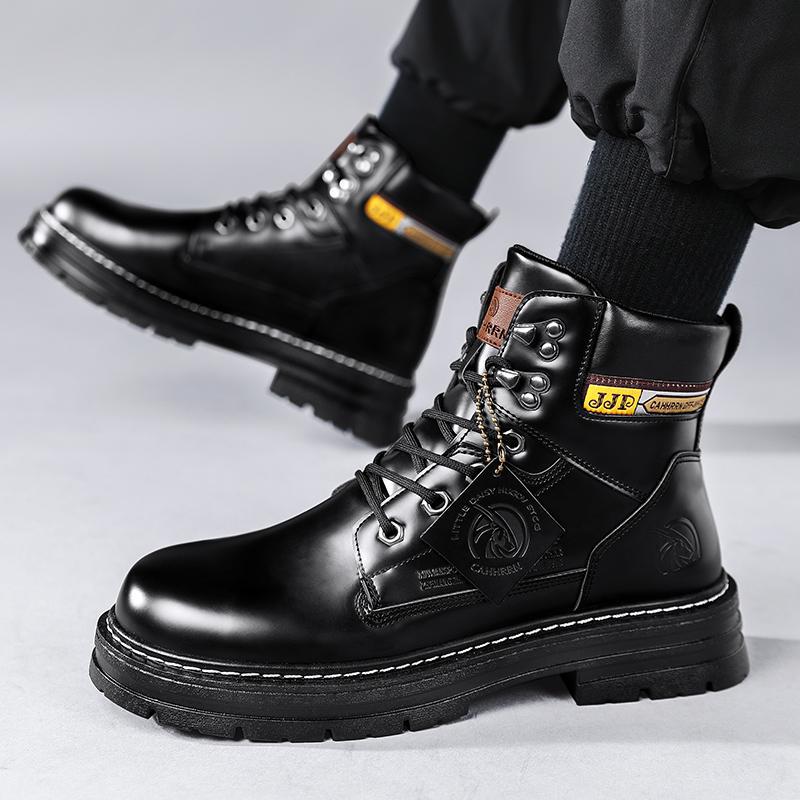 Autumn and winter Martin boots men's 2025 new men's shoes high-top British style tooling boots men's casual big head trendy boots