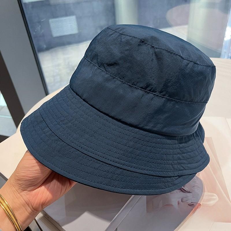 

Summer Quick Dry Fisherman Hat With Wide Brim Sun Protection For Women темно-синий