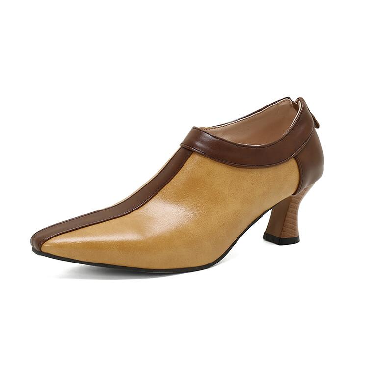 Fashion 2024 new mixed color 5.5cm high-heeled shoes Black White Spring Summer Outdoor Leisure Women's Single Shoes Large Sizes 34-50