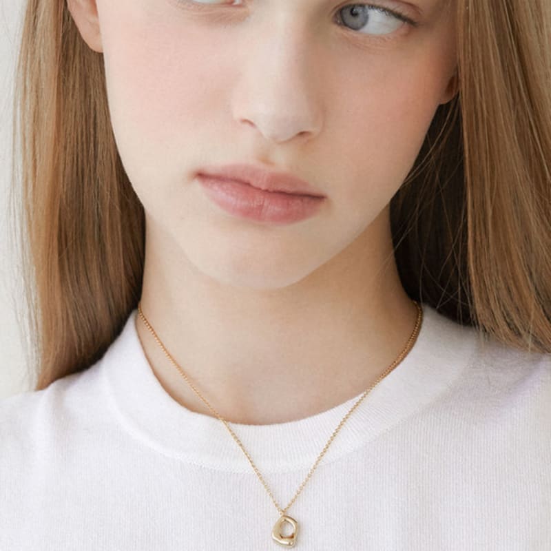 halden atypical hole pendant necklace (N043_gold)