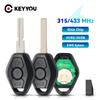 KEYYOU With Cutting Service EWS Sytem ID44 Chip For BMW E38 E39 E46 X3 X5 Z3 Z4 1/3/5/7 Series 315/433MHz Keyless Remote Car Key