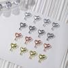 10Pcs/Set Nail Art Charms Multi-colors Shiny Mini 3D Metal DIY Nail Accessories Melting Love Heart Shape Nail Decorations for Nail Salon