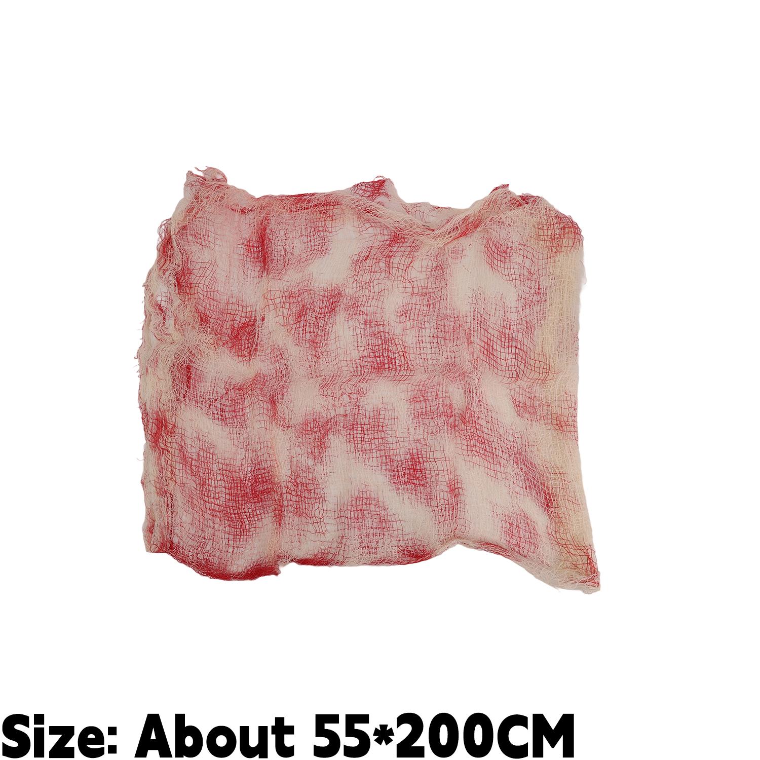 

55x200см Хэллоуин Реалистичная Ткань с Пятнами Крови Кровавая Занавеска Саван Мумии Декор для Вечеринки Принадлежность для Дома с Привидениями Моющаяся Принадлежность для Розыгрышей