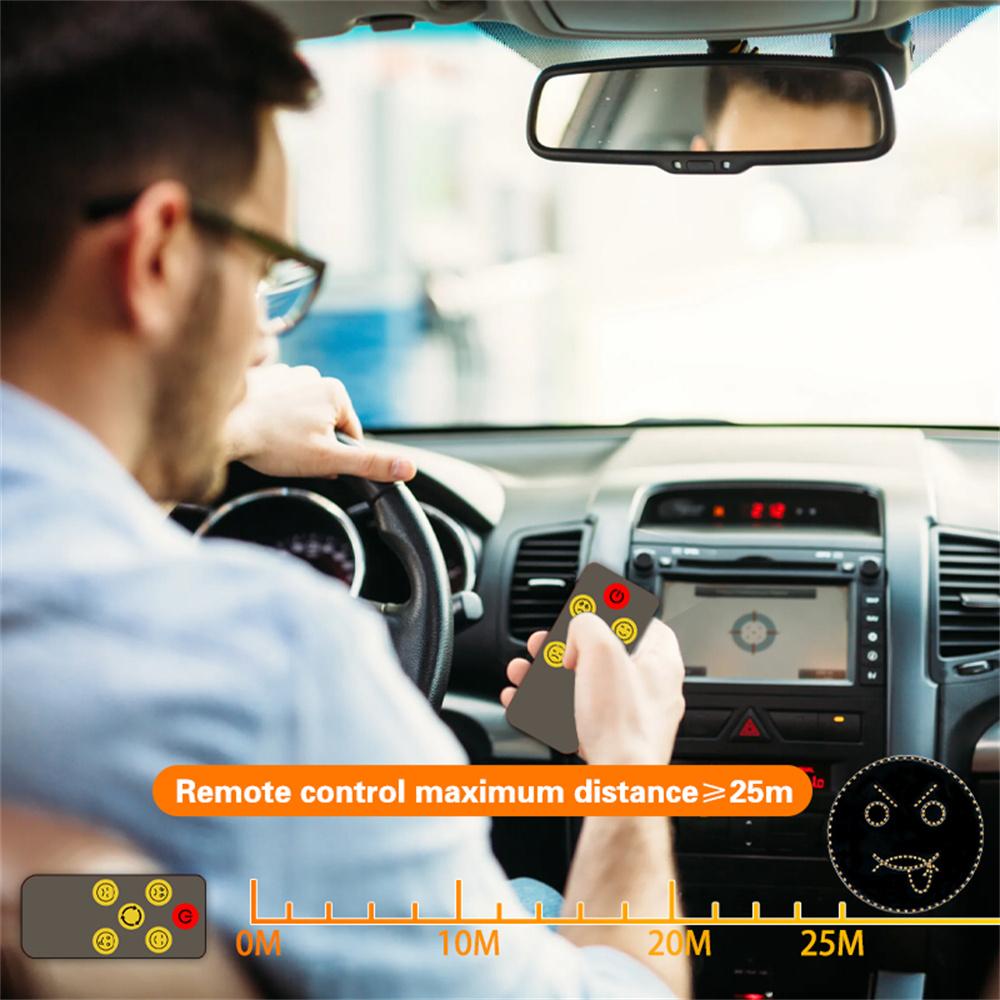 Funny Car LED Fun Expression Light Face Lights With Remote Control Rear Window Car Multi-function Warning Reminder Lamp