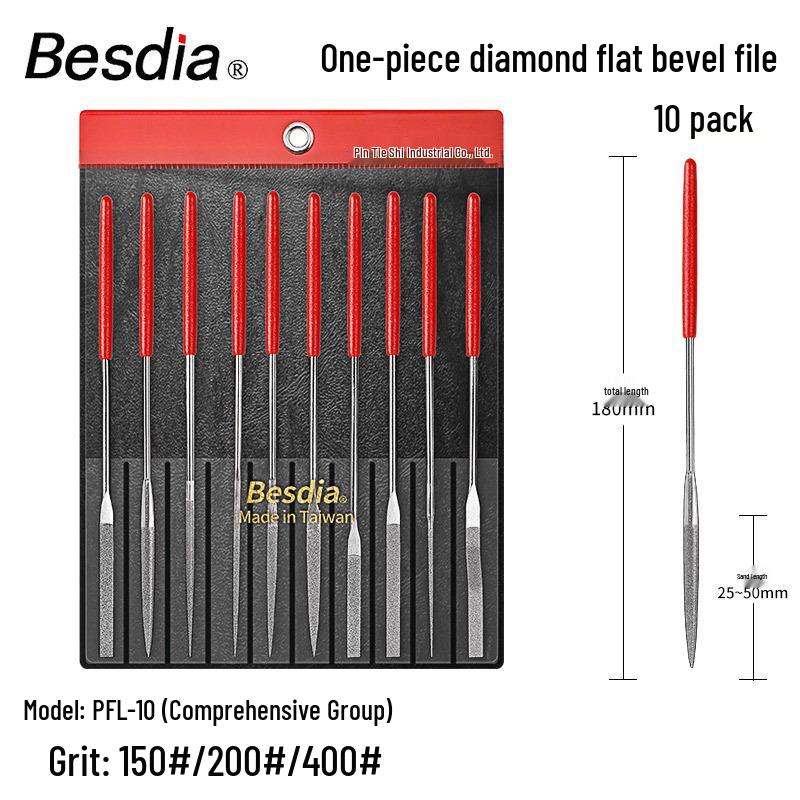 Besdia Diamond Alloy File PF-10L/PF-10/PFL-10, First-Class Quality, Taiwan