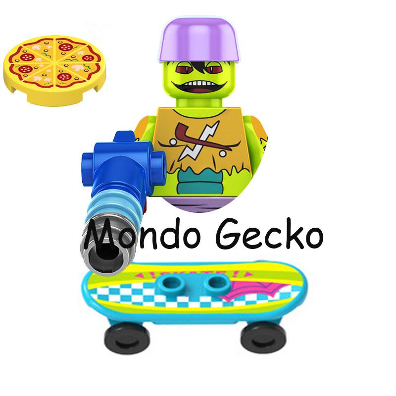 Promotions!!! Ninja Turtles Shredder Splinter Michelangelo With Pizzas Model Action Figure Blocks Construction Toys for Children