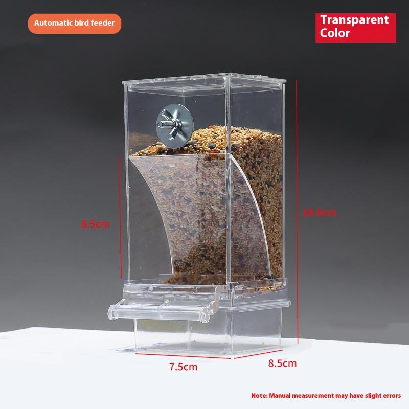 Large Capacity Bird Feeder Box Anti-Splash Bird Food Dispenser Durable Parrot Feeding Box For Small Medium Birds