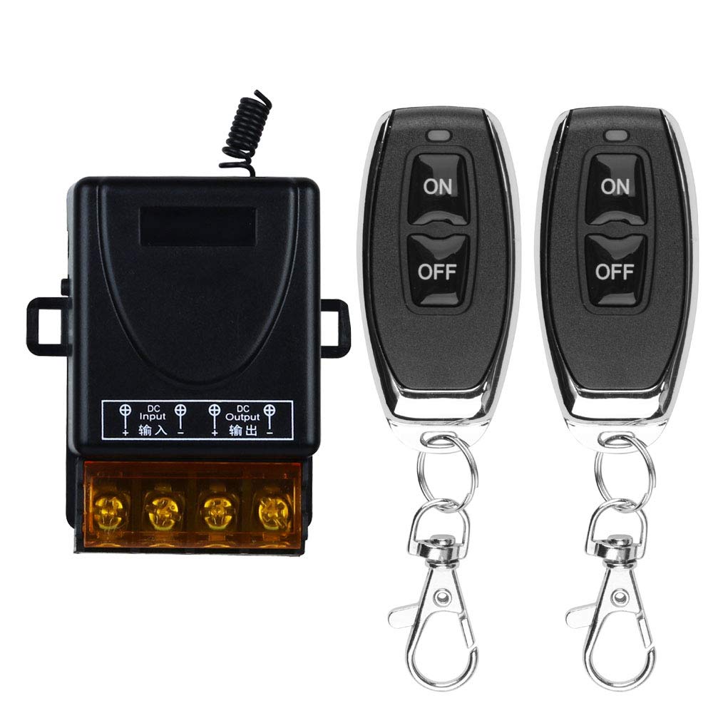 

Беспроводной выключатель с управлением DC 12V 24V 36V 48V 315МГц пульт дистанционного управления и беспроводное реле 30А 12 Вольт для домашних роллетных дверей для безопасности