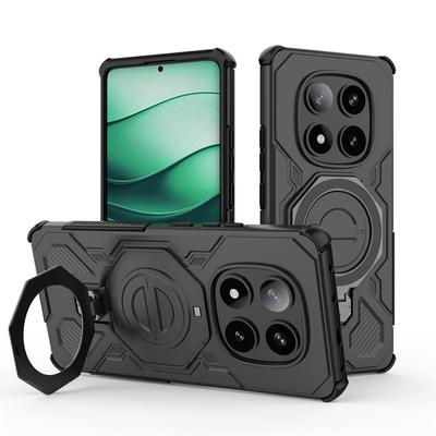 For Xiaomi Redmi Note 14 Pro 5G Case Cover Holder Magnetic Wireless Charging Protective Phone Case On Redmi Note 14 Pro 5G Funda