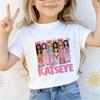 Music Singer Katseye T Shirt Boys Girls Short Sleeve Cartoon Tshirt Kids Streetwear Y2K Tees Tops Summer Childrens Clothing