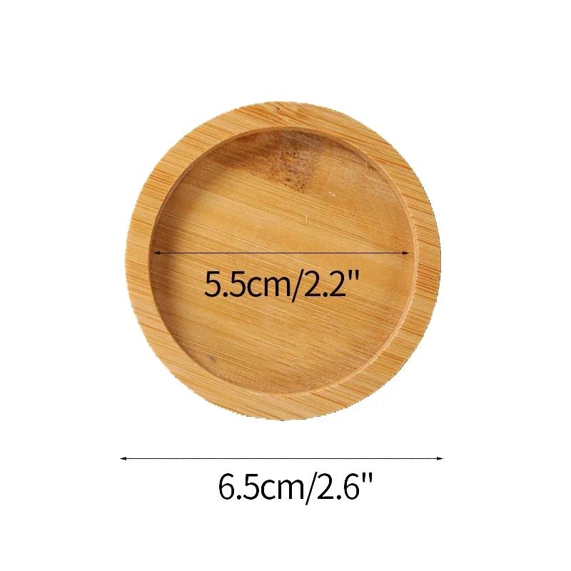Multi Bamboo Tray Wood Saucer Flower Pot Tray Cup Pad Coaster Plate Kitchen Decorative Plate Creative Coaster Coffee Cup Mat