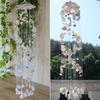 Seashell Wind Chime Voice of The Sea Spiral Natural Conch Shells Beautiful Outdoor Home Decor