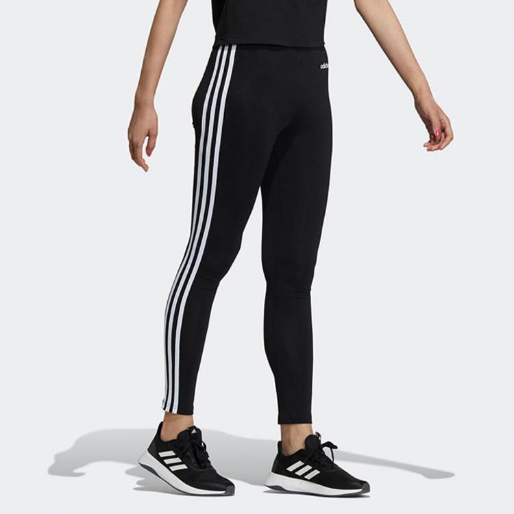 Adidas Letter Print Striped Vintage Casual Sports Pants Women Bottoms Black H36755