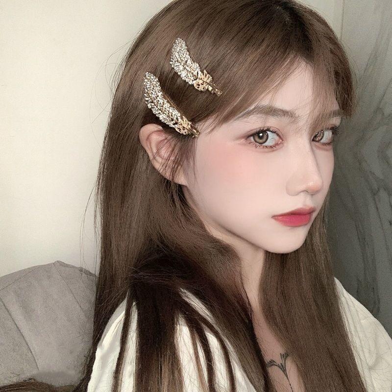 Feather Hair Clips, Side-bun Hair Clips, Elegant Name Lady Hairstyle Side-bun Hair Accessory Headwear