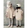 Boys'  Autumn and Winter Korean Version of The Knitted Round Neck Sweatshirt Solid Color Pullover Cotton Tops
