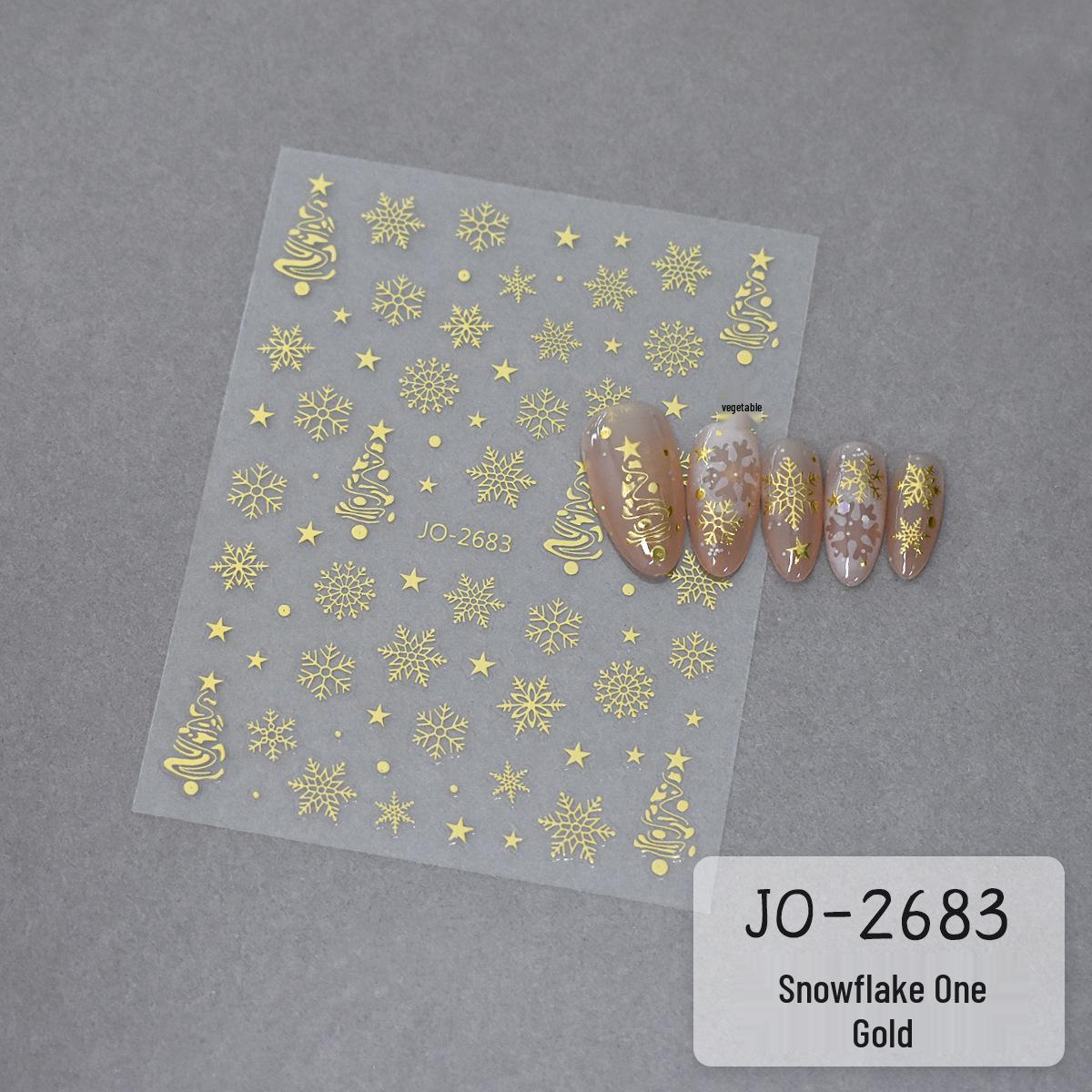 2025 Spring/Summer White Snowflake Laser Nail Art Stickers