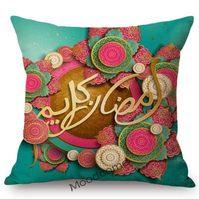 Eid Mubarak Ramadan Decoration Islamic Moon Moslem Muslim Art Home Decorative Sofa Throw Pillow Case Cotton Linen Cushion Cover