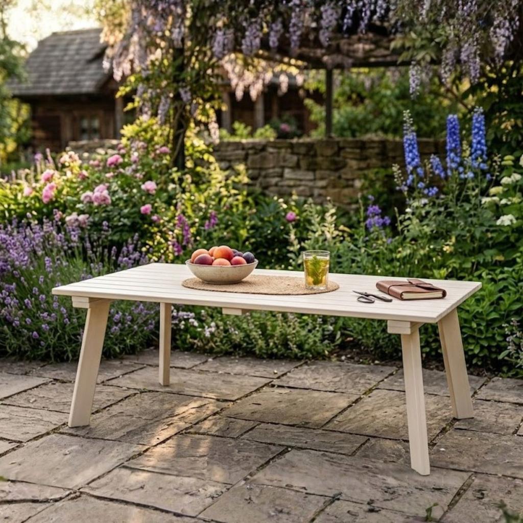 Coffee Table Garden Table Pine Wood Rectangular 119x59x44cm Sand