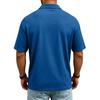 Men's Casual Quick Dry Mesh Golf Polo Shirt Short Sleeve Lightweight Breathable Classic Fit Button Down Collar Top for Sports Outdoor Activities