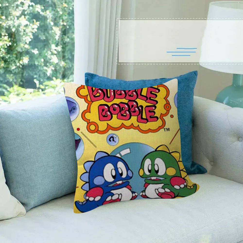Puzzle Game BBubbles Bobble Personalized Pillow Dust Cover Bedroom Kids Party Decoration Pillowcase Birthday Children Gift
