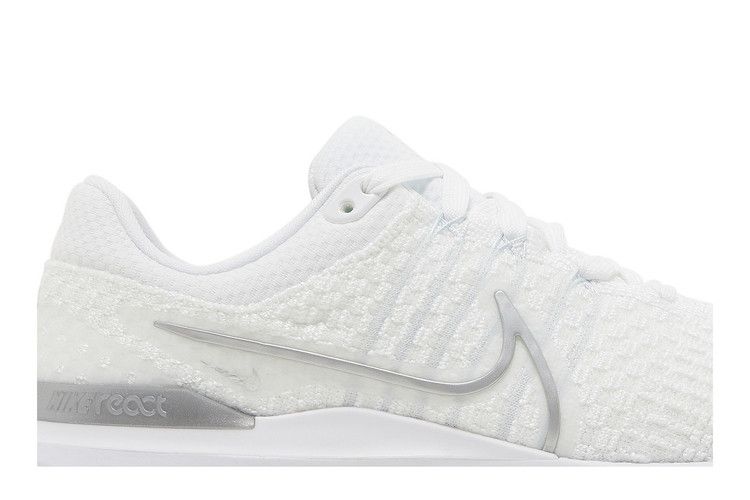 Nike Wmns React Infinity Run Flyknit 3 'White Metallic Silver'