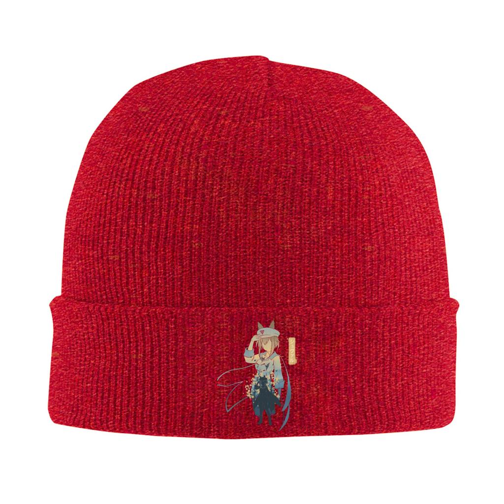 Cheval Grand Uma Musume Anime Knitted Caps Womens Unisexs Beanies Autumn Winter Hats Acrylic  Casual Melon Cap