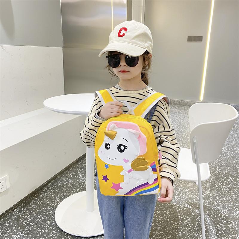 New Cute Cartoon Kids School Backpack Breathable And Ultra-light Nylon Material
