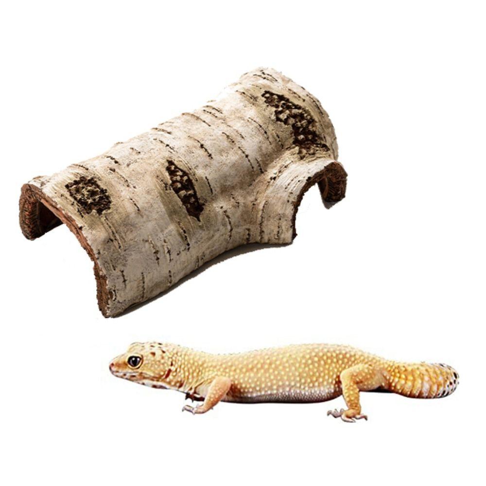 Creative Lifelike Hollow Lizard Hideout Caves Trunk Habitats Tortoise Hideout Small Reptile Caves