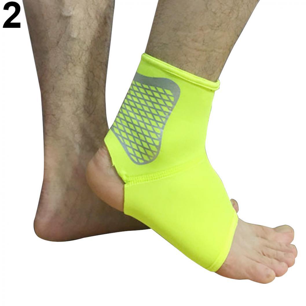

Модный эластичный бандаж для лодыжки, протектор, обертывание для ног, поддержка, спортивное растяжение связок L флуоресцентный зеленый
