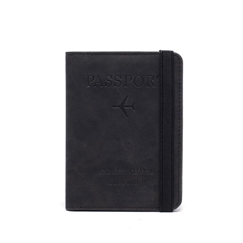 Anti-Magnetic RFID Passport and Card Holder - Multifunctional Bifold PU Cover for Travel Documents