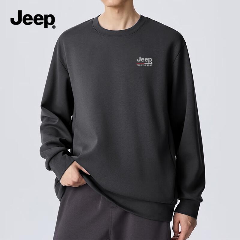 Jeep Men's Air-Layer Heavyweight Crew Neck Sweatshirt