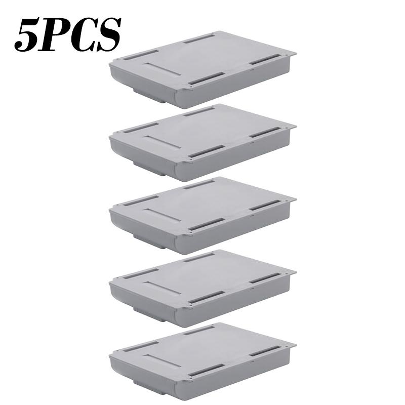 Self Stick Pencil Tray Under Desk Drawer Storage Box Hidden Stationery Organizer Stand For Pens Office Home Storage Organizer