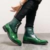 New Men's Classic Retro Genuine Leather Chelsea Boots Men Fashion Ankle Boot Mens Casual British Style Short Boot High-Top Shoes