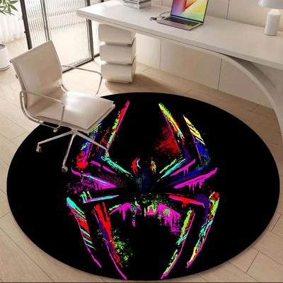 1 Stück Spinne Kunst Büro Runder Teppich, Innenmatte Geeignet Für Büro, Unter Bürostühlen Schlafzimmer Wohnzimmer Heimdekoration T202