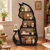 Scene Decoration Cat Mini Display Shelf Cat Shaped Dollhouses Layered Figurine  Dollhouses