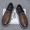 Frühling Herbst Herrenschuhe Herren Leder Plateau Slipper Herren Casual Atmungsaktiv Original Nähschuhe für Herren Outdoor Laufschuhe