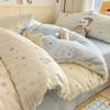Fresh Simple Pure Cotton Duvet Cover Set, Available In Single, Three, or Four Pieces for Student Dormitories.