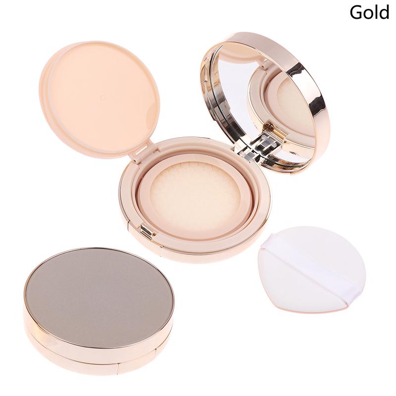 

Empty Air Cushion Puff Box Portable Foundation Diy Boxes With Mirror Sponge Bb Cream Cosmetic Case Container Beauty Makeup Tools золотой