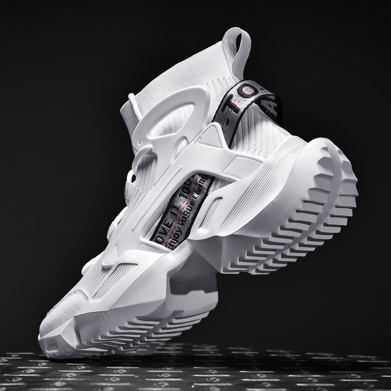Men's Thick-soled Sneakers Men's Walking Casual Fitness Shoes Men's High-top Sneakers