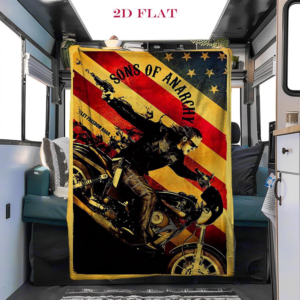 Sons Anarchy: Brotherhood Rebellion Blanket Home Decor Blanket Nap Blanket Office Rest Blanket Machine Washable