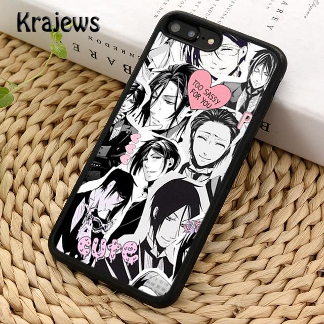 Krajews Black Butler Kuroshitsuji Anime Pouzdro na telefon pro iPhone 14 5 SE 6s 7 8 plus X XR XS 11 12 13 pro max Samsung S21 S22 ultra
