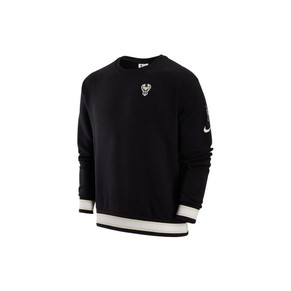 Nike Milwaukee Bucks Black Courtside Sweatshirt DR2285-010 M
