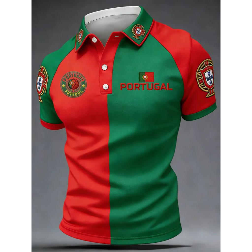 Football Print Polo Shirt for Men Classic Design Mens Polo Shirts Short Sleeve Dress Shirts for Men Workout Shirts for Men Golf Polos for Men