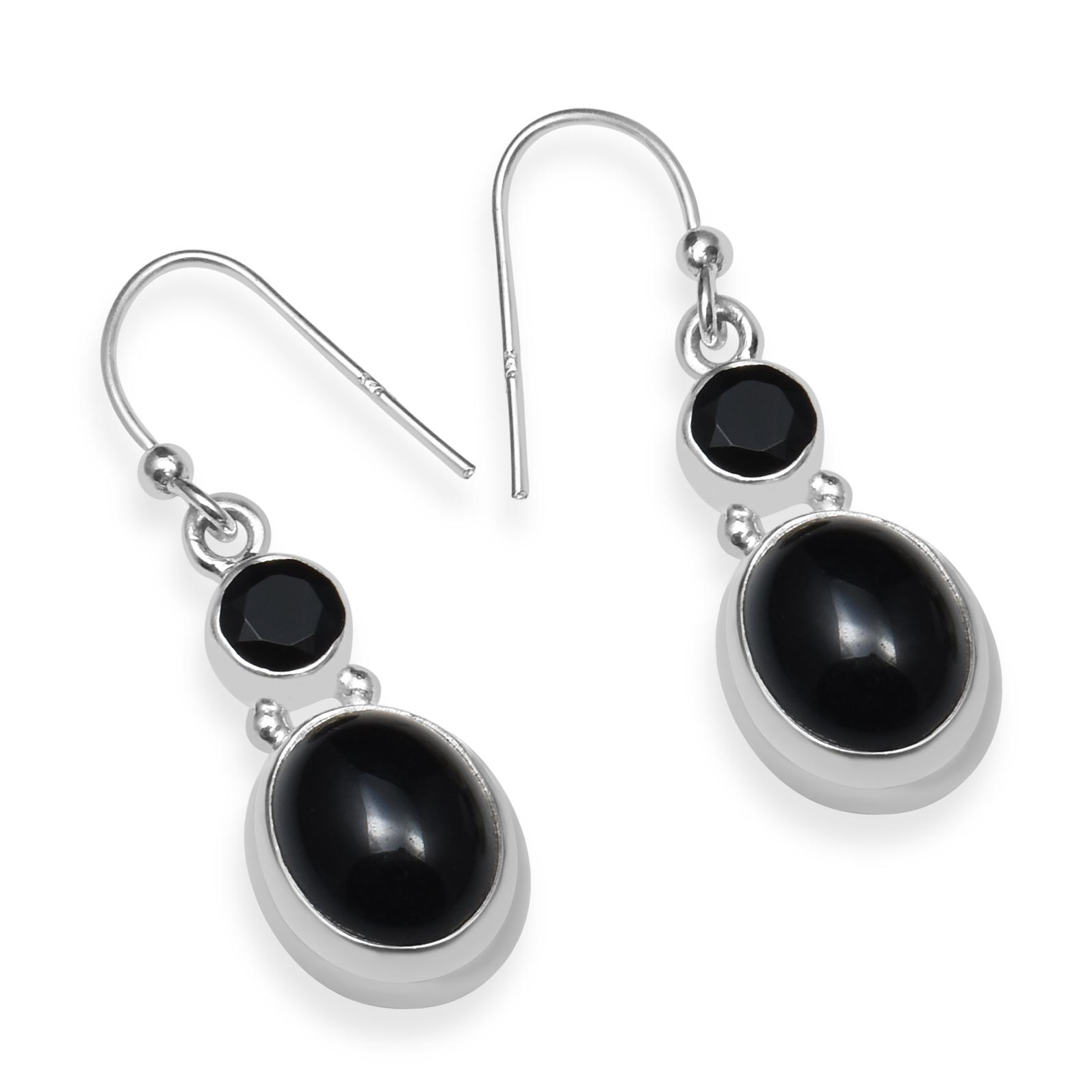 

Натуральный черный оникс, драгоценный камень, стерлинговое серебро 925 пробы, серьги ручной работы с подвесками для женщин и девочек