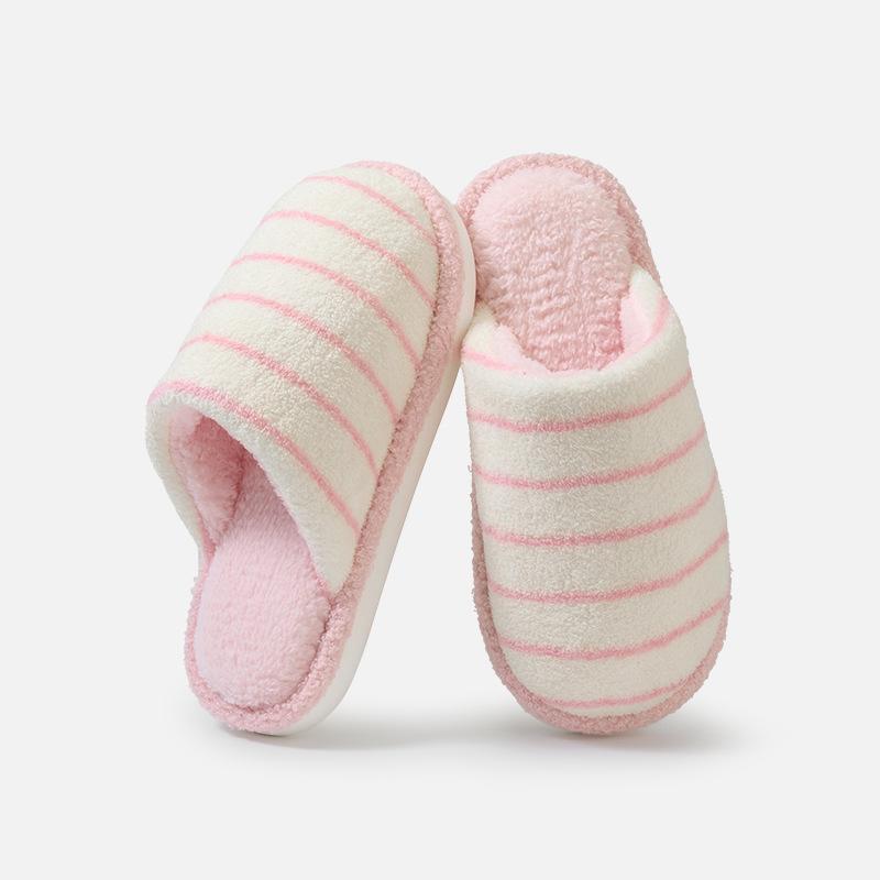 Home Shoes, Anti-slip Plush Slippers, Simple Fleece Anti-slip Cotton
