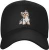 Yorkie Portrait Baseball Cap Cotton Adjustable Breathable Casual Black Hat Unisex Adult Unisex Adult Unisex